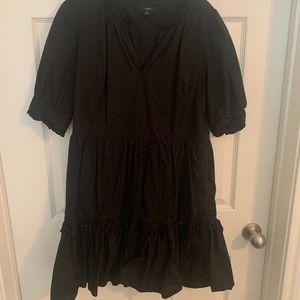Black ruffle dress